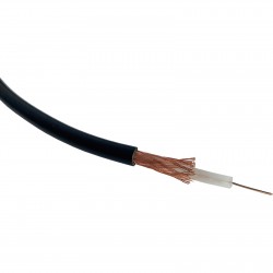 Cablu Coaxial RG59 LSZH Eca 75Ohm Negru 100M diametru exterior 6.15mm