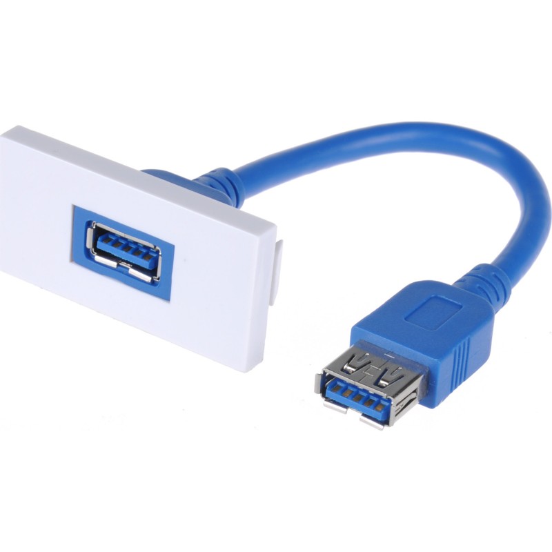 Priza USB 3.0 tip A  25x50mm