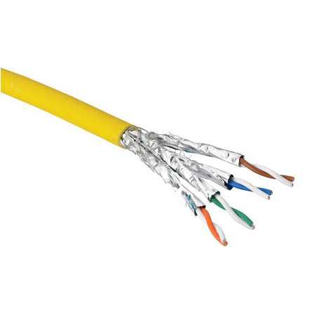Cablu Cat.7a SFTP LS0H 1000 MHz galben rola de 500m reactie la foc clasa Dca